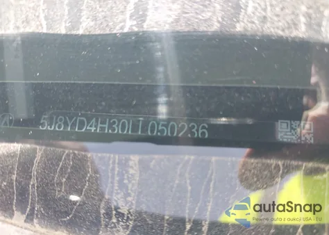 2020 Acura Mdx Standard from USA, damaged, VIN 5J8YD4H30LL050236